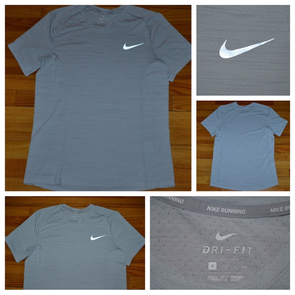 Men’s Nike Running Dri-Fit gray tee, size S
